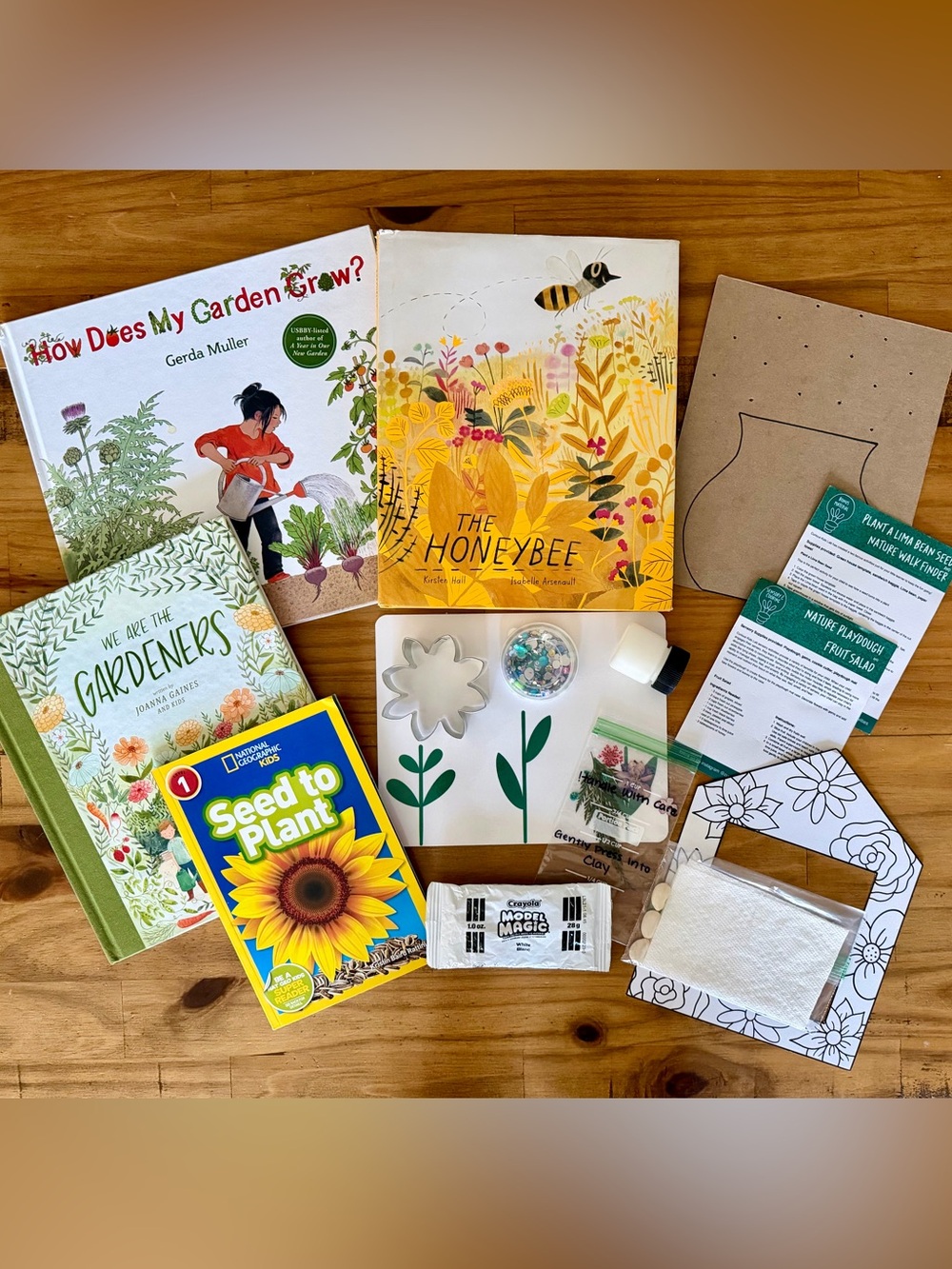 CuriousKidsLab Garden Kit Bundle 4 Books Montessori Sensory Stem Educational